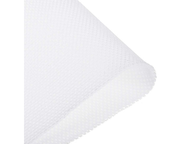 White Speaker Mesh Grill Stereo Fabric Dustproof 0.5x1.45M 20 x 57 Inch
