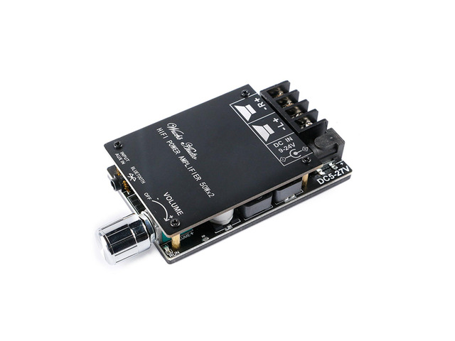 ZK-502C HiFi 2.0 Stereo Bluetooth-Compatible Digital Amplifier Board TPA3116 50W x 2 Speaker Dual Channel Audio Amplifier with Filter with Shell