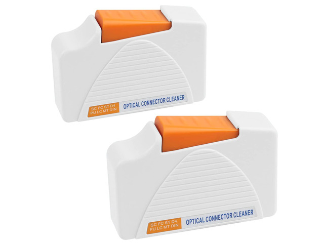 Fiber Cleaner Box - FTTH Fiber Optic Cleaning Box for FC & SC & LC End Faces & Optical Connectors -More Than 500 Times Anti Static Clean Swab,...