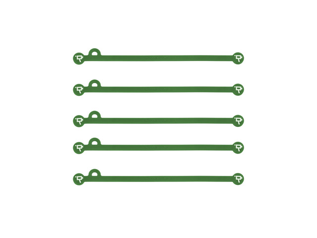 Cine Magnetic Silicone Cable Ties, Cord Organizer, Set of 5 (Green, 175mm)