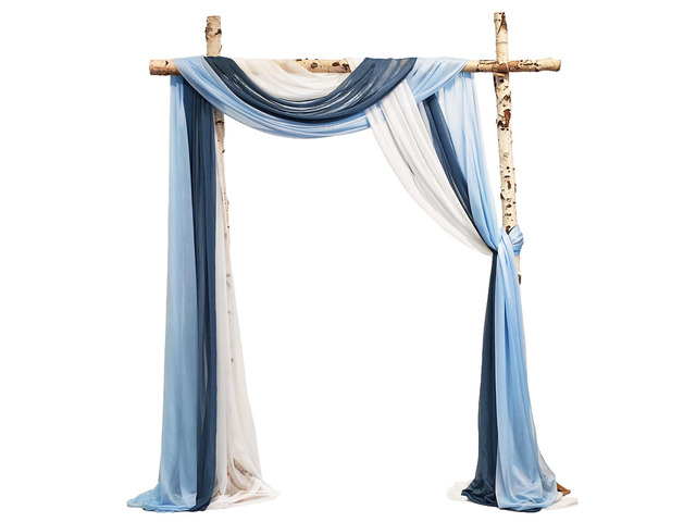 2.5x19.5 ft Wedding Arch Draping Fabric, 3 Panels Draping Fabric Arbor Drapery for Party Bridal Ceremony Backdrop Wedding Stage Reception...