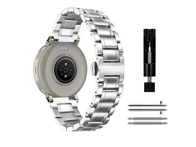 20mm Metal Band for Amazfit Active 3 Premium/Active 2 Square/Active2, Solid Stainless Steel Wristband, Strap Exquisite Replacement Band for Amazfit...
