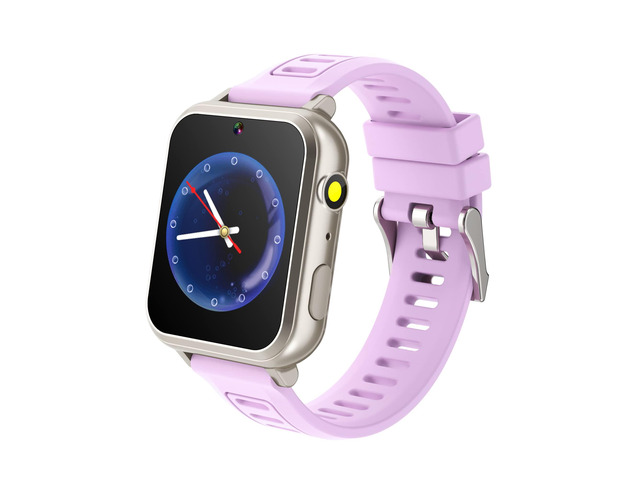 Kids Smart Watch for Boys Girls 6-12 with Pedometer Audio Book Camera Music Player Birthday Present Christmas (Silver Frame Purple)