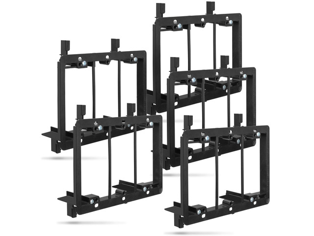 Low Voltage Mounting Bracket (3 Gang - 5 Pack), Low Voltage Mounting Bracket (Mounting Screws Included) for Telephone Wires, Network Cables, HDMI,...