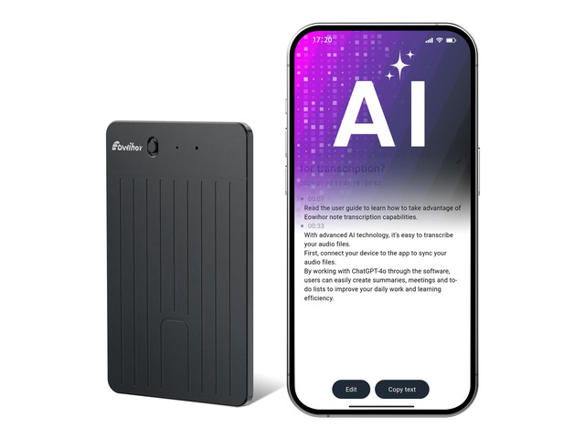 AI Voice Recorder, Transcribe & Summary Voice Recorder with Playback, Digital Voice Recorder Supporting Real-Time Translation in 59 Languages,...