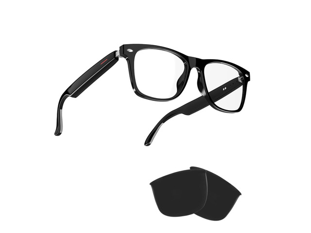 TWS Smart Bluetooth Audio Glasses - Blue Light Blocking & Sunglasses Lens kits for Office Outdoor Sports Drive - Smart Glasses for Men & Women -...