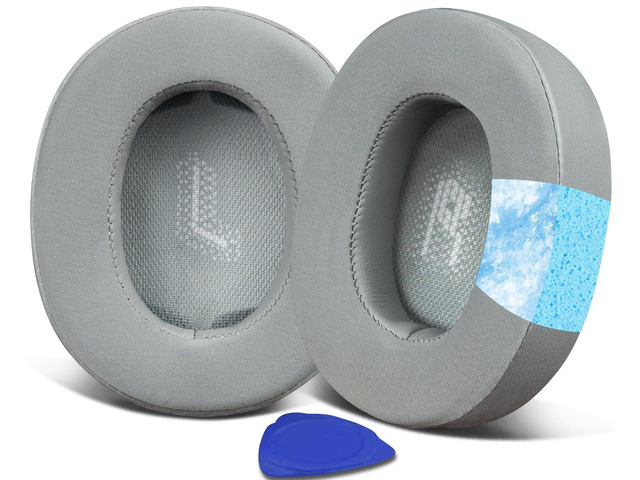 Cooling Gel Replacement Earpads for JBL E55BT(E55 BT) Over-Ear Wireless Headphones, Ear Pads Cushions with Noise Isolation Foam - Grey