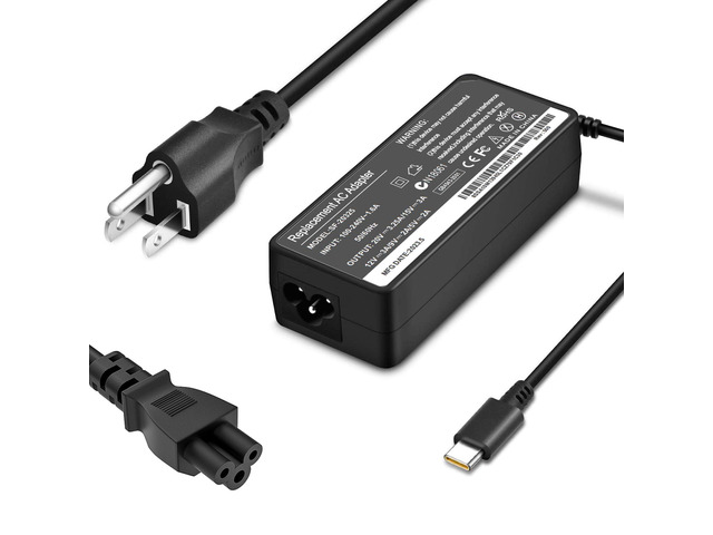 65W USB-C Laptop Charger,Compatible with Lenovo Thinkpad Chromebook ADLX65YCC3A/ADLX65YDC2A & Dell,HP,Asus,Acer...All Type-C Series Power Adapter