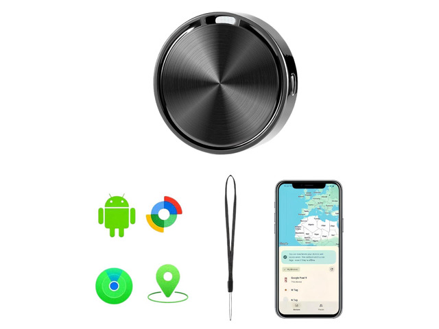 Mini Bluetooth Tracker, Tracker Tags for iOS/Android, Key Finder with Sound - Compatible with Apple Find My and Google Find My Device, Tracks...
