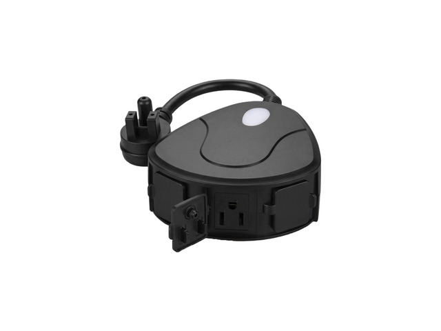 Outdoor Smart Plug 3 Outlets WiFi Power Strip, 15A 1875W Weatherproof Surge Protector with Timer Countdown, Compatible with Alexa Google Home, 2.4GHz