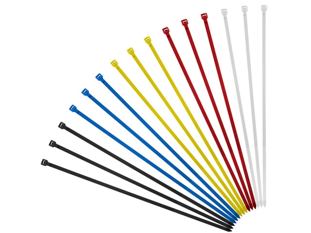 100PCS 18 Inch Colored Zip Ties, 120LBS Strength Heavy Duty, PA66 Nylon 0.3 inch Wide, Assorted 5 Colors, Self-Locking UV Resistant Cable Ties...