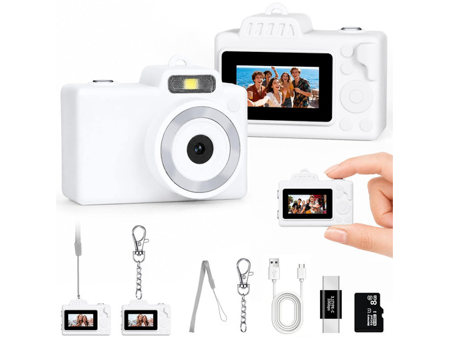 Y2K Mini Camera Keychain for Girls, Retro Lo-Fi Keychain Cam with 5 Filters Retro Image Quality, Non Professional Camera, Keychain Clip, Y2K...