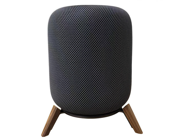 Real Wood Desktop Tripod Stand for HomePod 1 and Homepod 2, Sturdy Stable Wooden Holder with Metal Frame Protect Homepod Home pod 1st & 2nd Speaker...