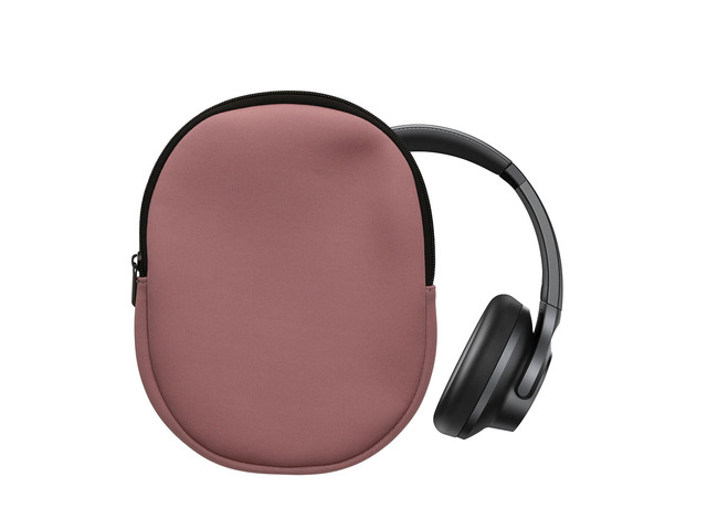 Neoprene Headphone Case for Headset/Overear Headphone Cover Over-Ear Headset Storage Pouch - Soft Travel Carry Bag Dark Rose