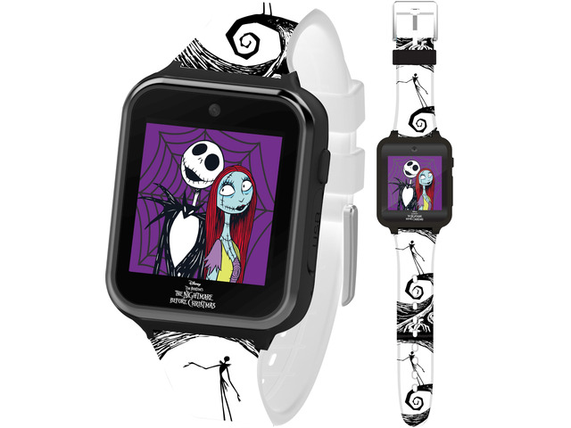 Disney Nightmare Before Christmas Kids Smartwatch Interactive Jack & Sally Design, 10 Clock Faces, Step Counter, Selfie Camera, Games, Calculator,...