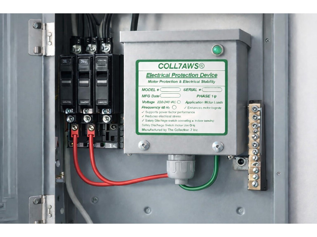 Whole House Electrical Protection Unit 50A-200A Power Factor Correction Device Voltage Stabilizer for Breaker Panel 120/240V