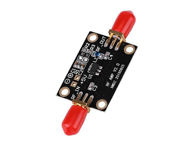 0.01-4GHZ 21DB Wideband LNA Amplifier Module High Gain Low Noise Amplifier for HAM Radio RTL SDR Broadband