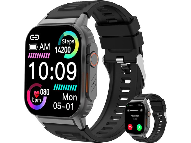 Smart Watch for Men Women, Fitness Watch Compatible with Android iOS Dial/Answer Calls, Activity Trackers with Heart Rate/Sleep Monitor,100...