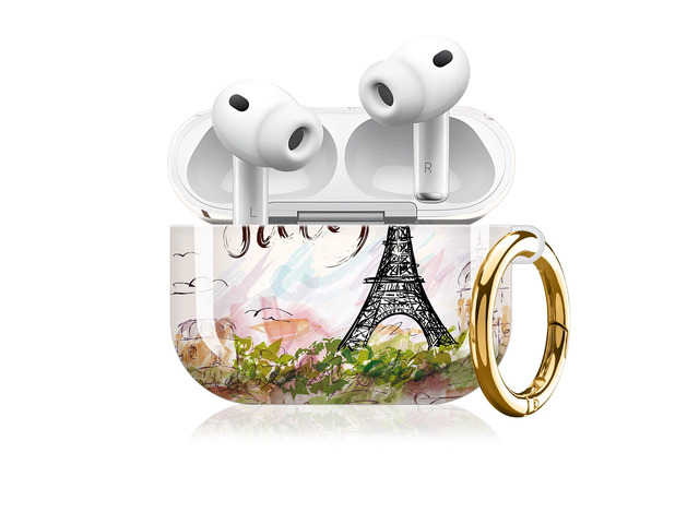 Compatible with AirPod Pro 3 Case (2025), Cute Soft TPU Protective Shockproof AirPod Pro 3rd Generation Case Cover with Golden Keychain for Women...