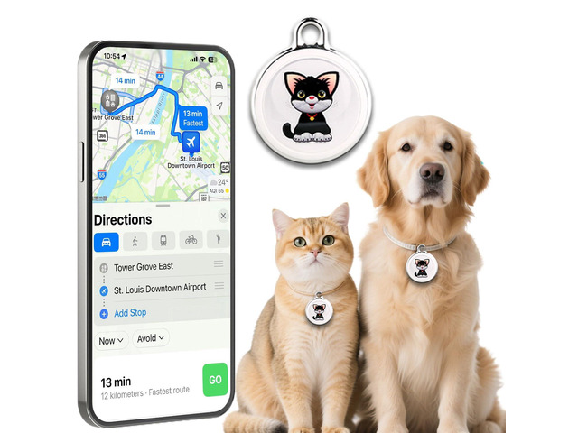 Smart GPS Tracker for Dogs Mini Cat GPS Tracker Positioning Smart Alarm Pet Tracker, Waterproof and Drop-Proof, Extra Long Battery Life of 365...