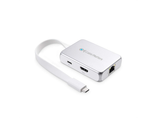 Pro Series USB-C Multiport Hub with HDMI 2.0 4K@60Hz HDMI, 80W PD Charging, Fast Ethernet, 2x USB-A Ports