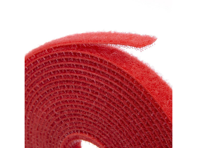 Fire Retardant Reusable Cable Ties Roll, Heat Resistant Ties, Cut to Length Roll, 1/2' Wide, 16 Feet Long - Red
