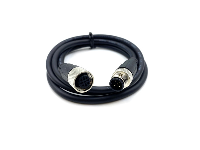 16.4ft M12 5 Pins Male to Female Connector Cable, A Code Straight Profibus Cable Female to Male Electrical PVC Sensors Cable Industrial Molded...