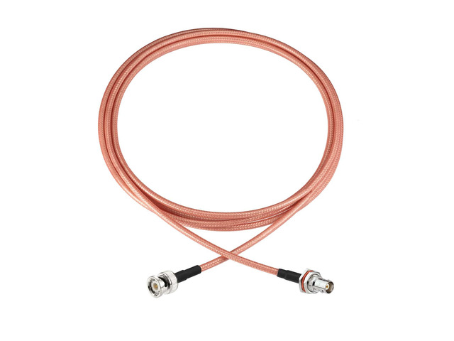 BNC Female Bulkhead to BNC Male Low Loss RG400 Coax Cable 9.8ft for CB VHF UHF Ham Radio, Scanner Antenna, Oscilloscope, Wireless Microphone System