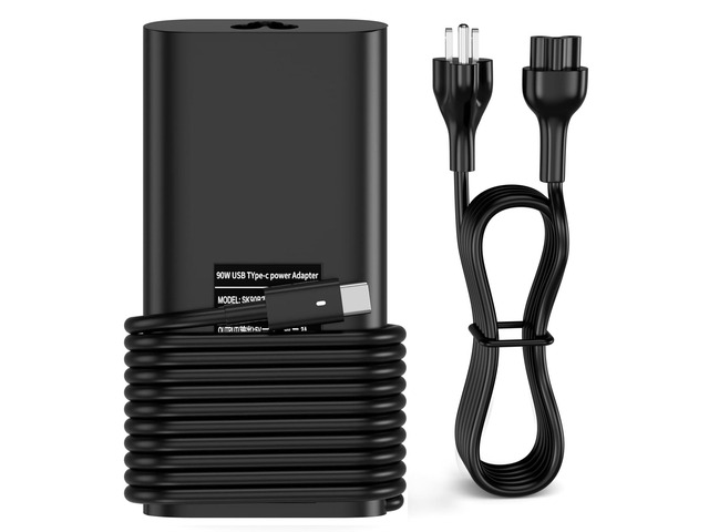90W USB C AC Laptop Charger Compatible with Dell Latitude 5480 5490 5580 7490 7480 7390 XPS 13 9380 9370 9365 9360 XPS 15 9560 LA90PM170 TDK33...