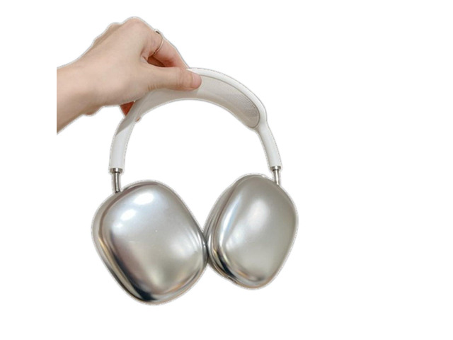 Electroplated Silver Case for AirPods Max Headphones,Soft Skin Anti-Scratch for Women Men,Protective Cover for AirPods Max