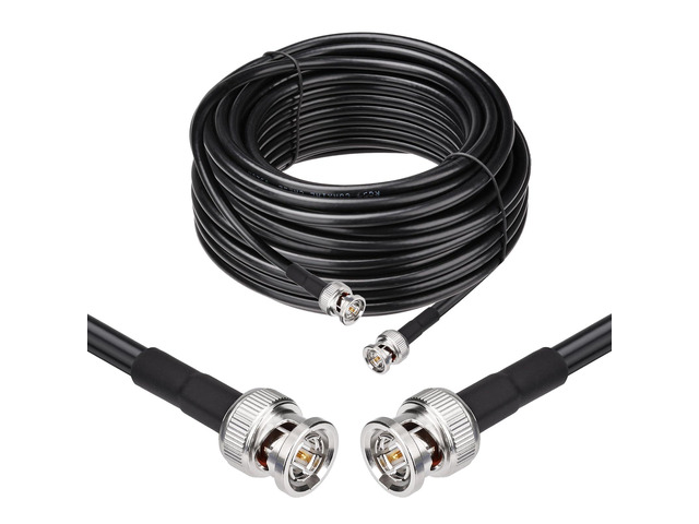 SDI Cable 50ft 75 Ohm BNC Male to Male RG59 Precision Video Cable Supports HD-SDI/3G/6G-SDI/4K/8K CCTV Video Converter Audio Monitor Splitter