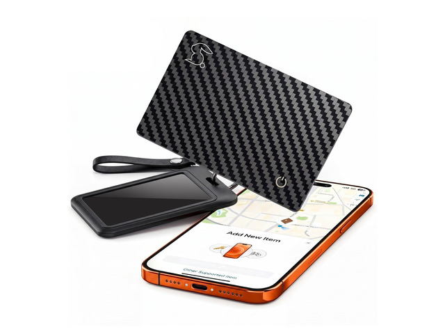MFi Certified Wallet Tracker Card with Card Holder,Rechargeable Item Finder for Wallets Passport Luggage,Compatible with Apple Find My & Google...