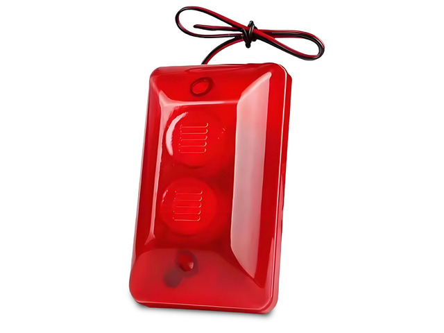 DC 12V 15W 120dB Wired Strobe Siren,Sound and Light Alarm System,Sound Alarm Siren Strobe Flashing Red Light for Home Security