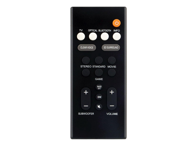 Remote Control Replacement for Yamaha SR-B20A VDQ7630 SR-C20A SR-B20ABL SR-C20ABL ATS-C200 Sound Bar