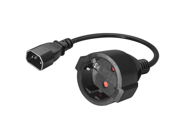 IEC 320 C14 to Europe Schuko Female Socket Short Power Cord Plug, Europe CEE7/7 Schuko Socket to C14 Plug 220v Short Power Cords 1ft,CEE7 Adapter...