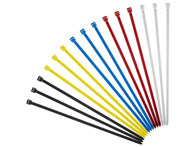 100PCS 14 Inch Colored Zip Ties, 120LBS Strength Heavy Duty, PA66 Nylon 0.3 inch Wide, Assorted 5 Colors, Self-Locking UV Resistant Cable Ties...