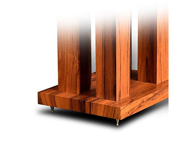 M5 Speaker Stands HiFi Audio MDF Loudspeaker Racks 24 inch Supports 150 Lbs for Bookshelf Speakers Pair (PVC Wood Finish)