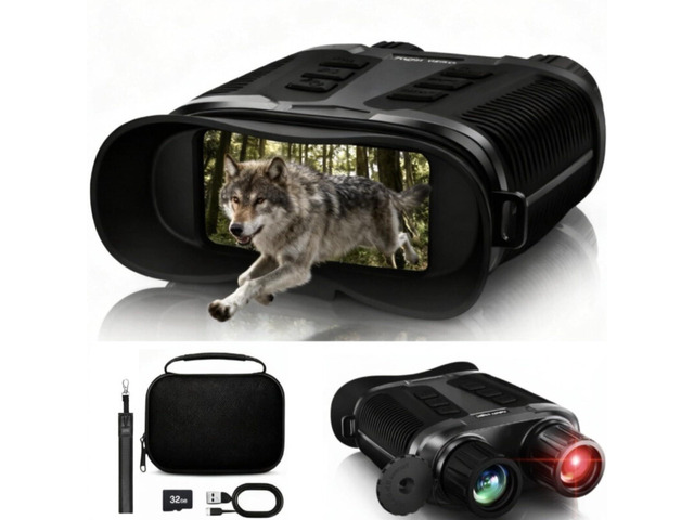4K Night Vision Binoculars for Adults Full-Color Infrared, 8X Zoom, 1000m Long Range, 36MP Photos & 4K Video, 3.2' Screen, 4000mAh Rechargeable...