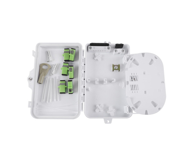 6 Port FTTH Fiber Distribution Box - Splitter Box for SC, FC, E2000 Adapters
