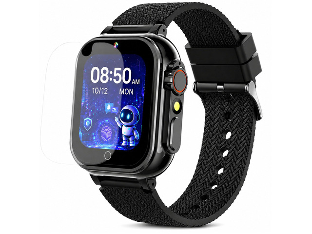 Kids Smart Watch for Boys Girls 1.54' Smartwatch Black 26 Puzzle Games, Camera, Video Player, Pedometer, Flashlight, Educational Gift for Kids...