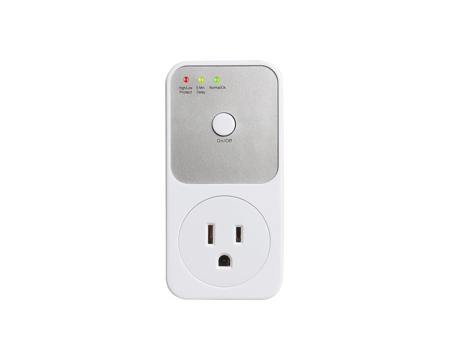 Refrigerator Voltage Protector, 120VAC 15A Single Outlet Surge Socket Protector for Refrigerator, TV, PC, Home Appliance with Delay Circuit (Max,...