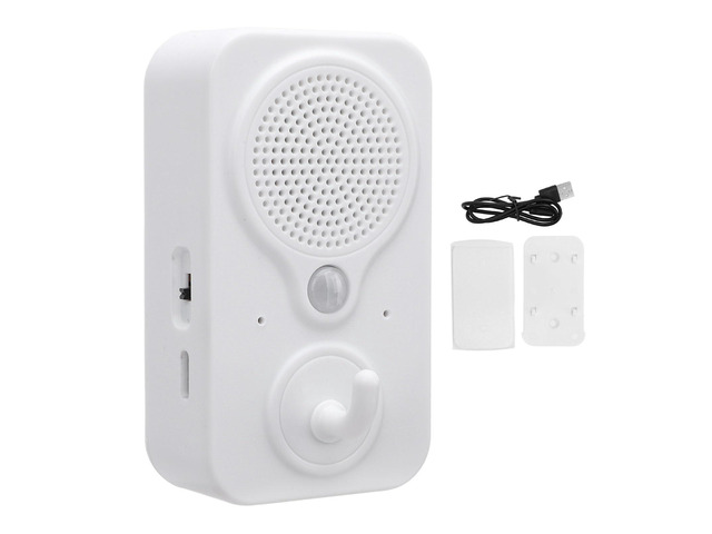 Motion Activated Sound Player, Welcome Doorbell DIY Voice Recordable PIR Infrared Motion Sensor Activated Voice Player, Body Detector for Door...