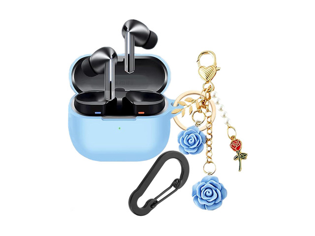 Case for Samsung Galaxy Buds 3 Case with Cute Keychain, Silicone Shockproof Protective Cover Compatible with Galaxy Buds 3 Pro Charging Box Case...