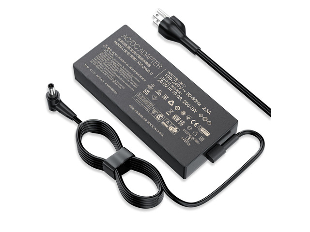 200W Gaming Laptop Charger for Asus ROG Zephyrus Strix Zenbook TUF Dash AC Adapter Replacement for Asus TUF A15 F15 F17, Strix G17 G513 G713...
