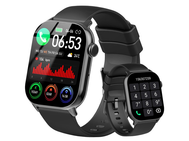 Smart Watch(Answer/Make Call), 1.96' HD Smartwatch for Men Women, 2025 New Fitness Watch with 100+ Sport Modes, Heart Rate/Sleep/SpO2/Calories...