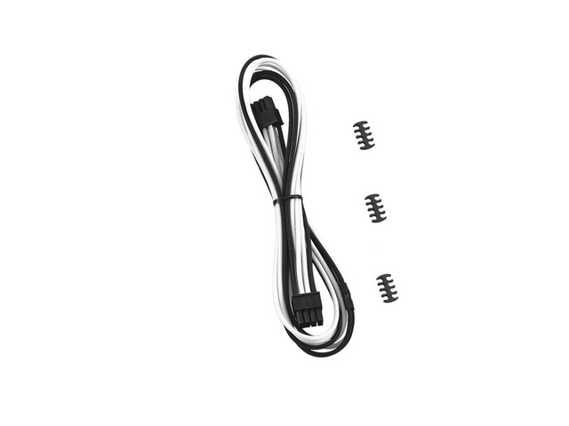 E-Series Classic ModMesh Sleeved 8-pin PCI-e Cable for EVGA G/G+ / P/P+ / T (Black + White, 60cm)