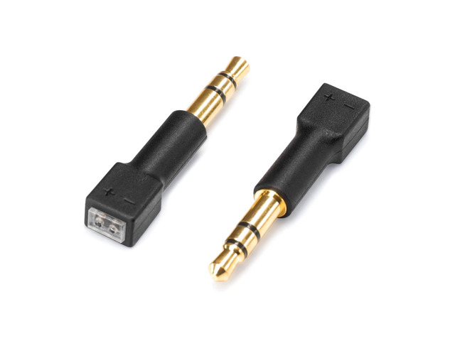 0.78/0.75 2 Pin Female to 3.5mm Male Adapter Work for 2 Pin Cable Connected with Hifiman HE4XX HE-350 HE1000 HE-400i HE560 Headset Connector Black