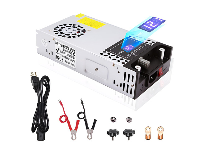 110V AC to DC 12V Converter 120V to 12V 50A 600W Power Supply Voltage Adjustable Switching Power Supply for LED Strip Motor Pump CCTV Camera...