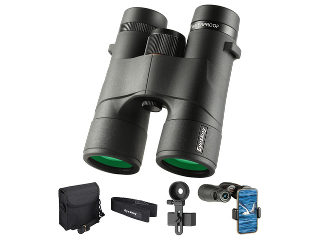 Surge 10x42 Binoculars for Adults, High-Powered Waterproof Binoculars with Phone Adapter - HD Low Light Vision for Wildlife Hunting, Marine...