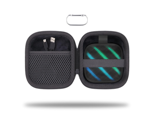 for Anker Soundcore Boom Go 3i Bluetooth Speaker Hard Travel Case, Black Travel Protective Storage Bag with Mesh Pocket & Hand Strap, Shockproof...